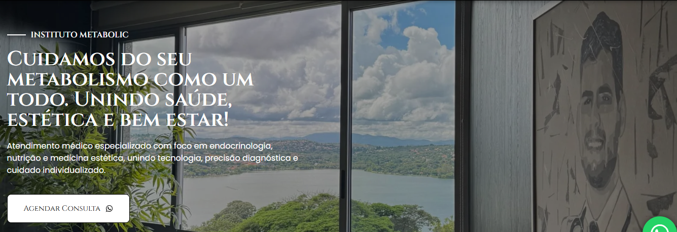 Instituto Metabolic — clínica de endocrinologia em Lagoa Santa com vista para a lagoa